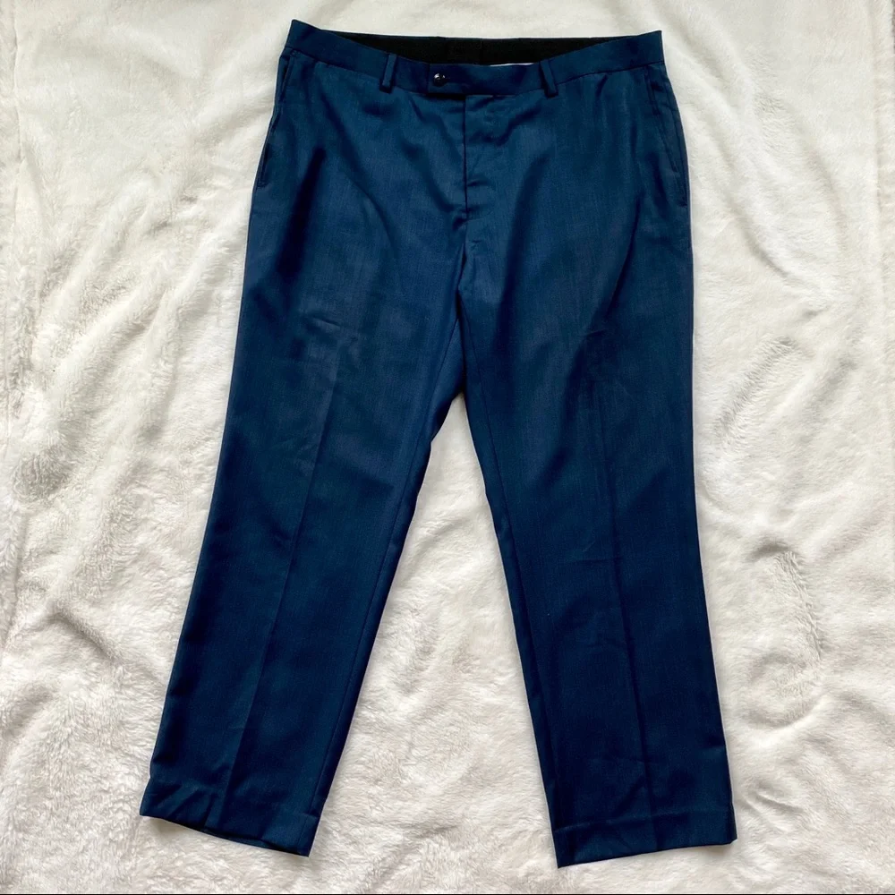 Louis Raphael Russo Straight Fit Blue Dress Pants Size 38x30
